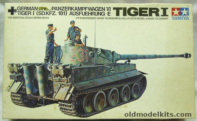 Tamiya 1/35 Panzerkampfwagen VI Tiger I (Sd.Kfz. 181) - Motorized - With Mabuchi RE26 Motor, MT126-750 plastic model kit